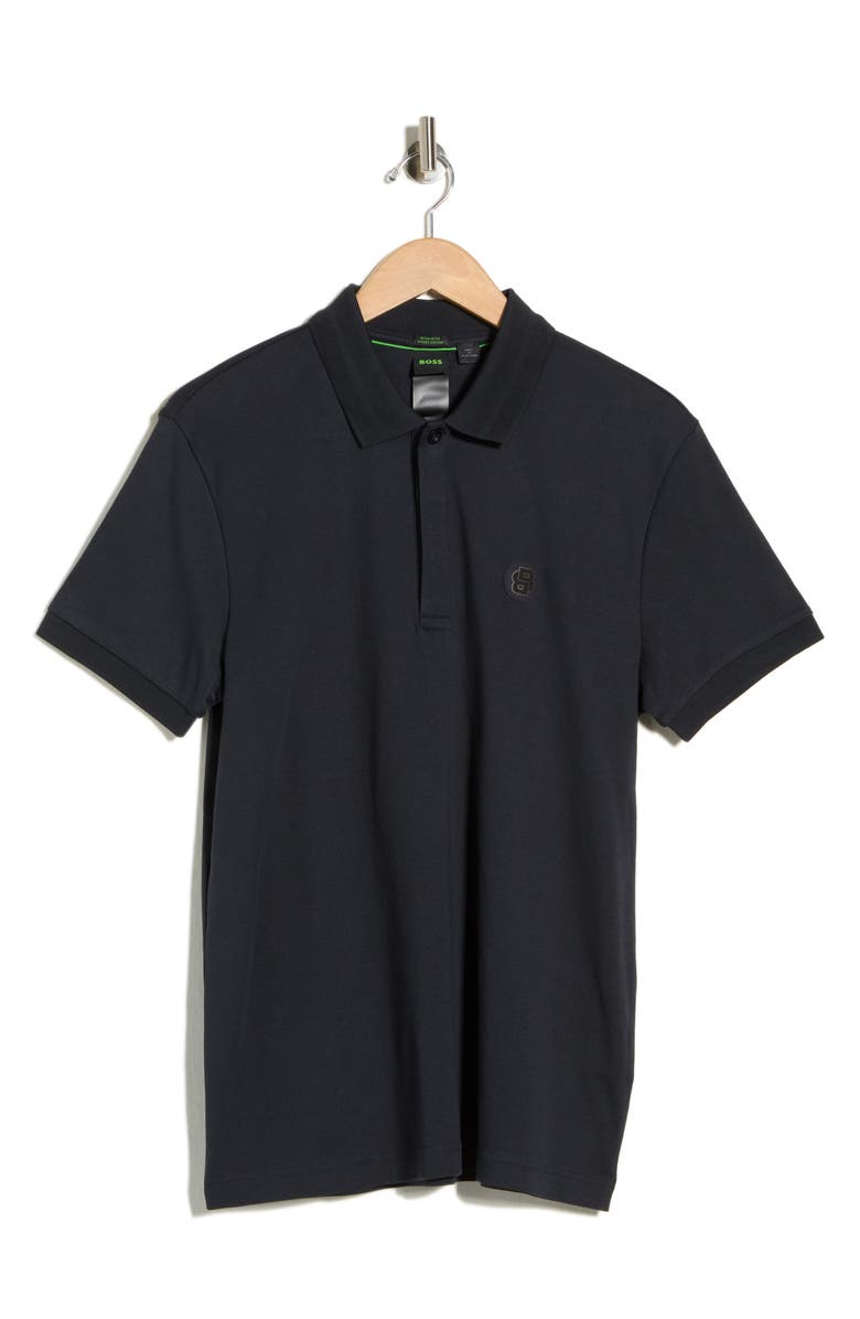 BOSS Paddy Short Sleeve Polo, Main, color, Dark Blue