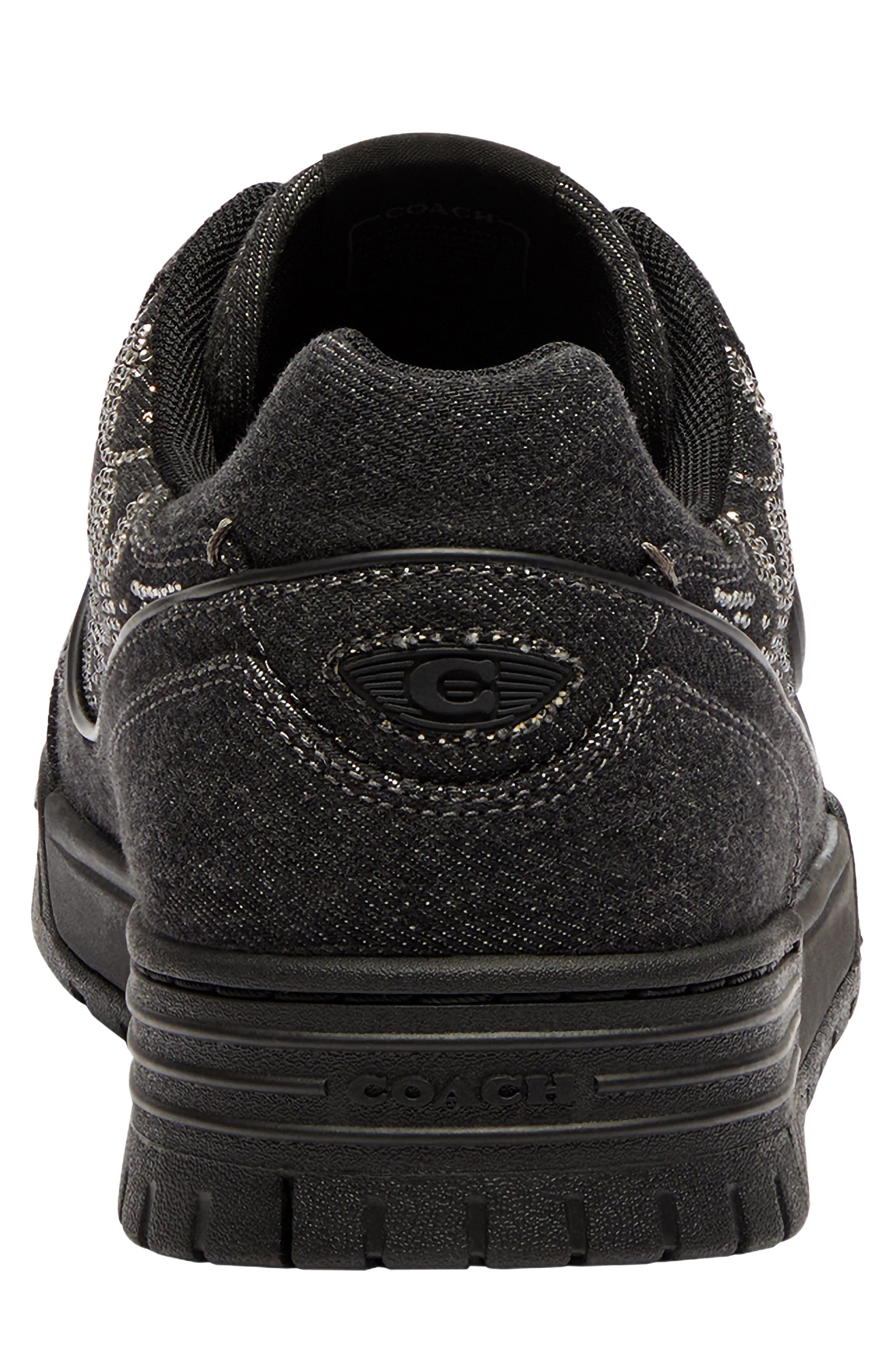 Soho Crystal Signature Sneaker, Alternate, color, BLACK