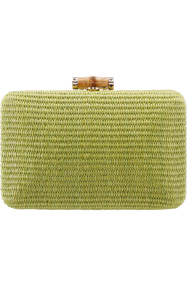 Nina Malia Frame Clutch, Alternate, color, Lime