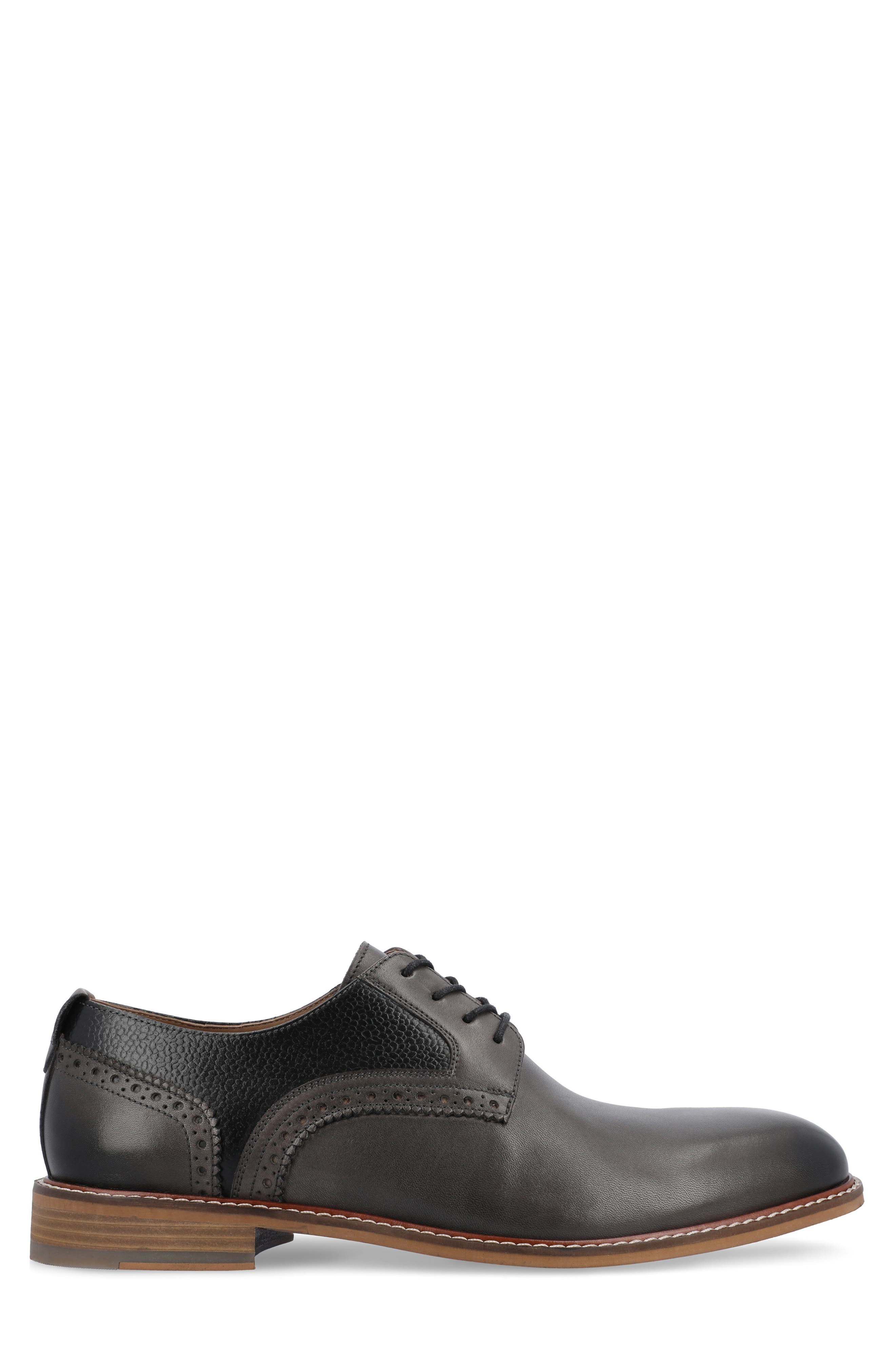 Thomas & Vine Clayton Leather Brogue Derby - Wide Width, Alternate, color, Charcoal
