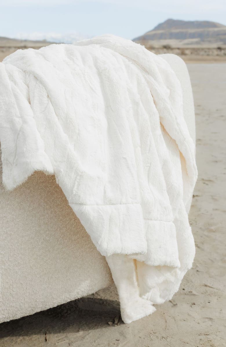 Minky Couture Sorbet Vanilla Blanket, Alternate, color, Cream