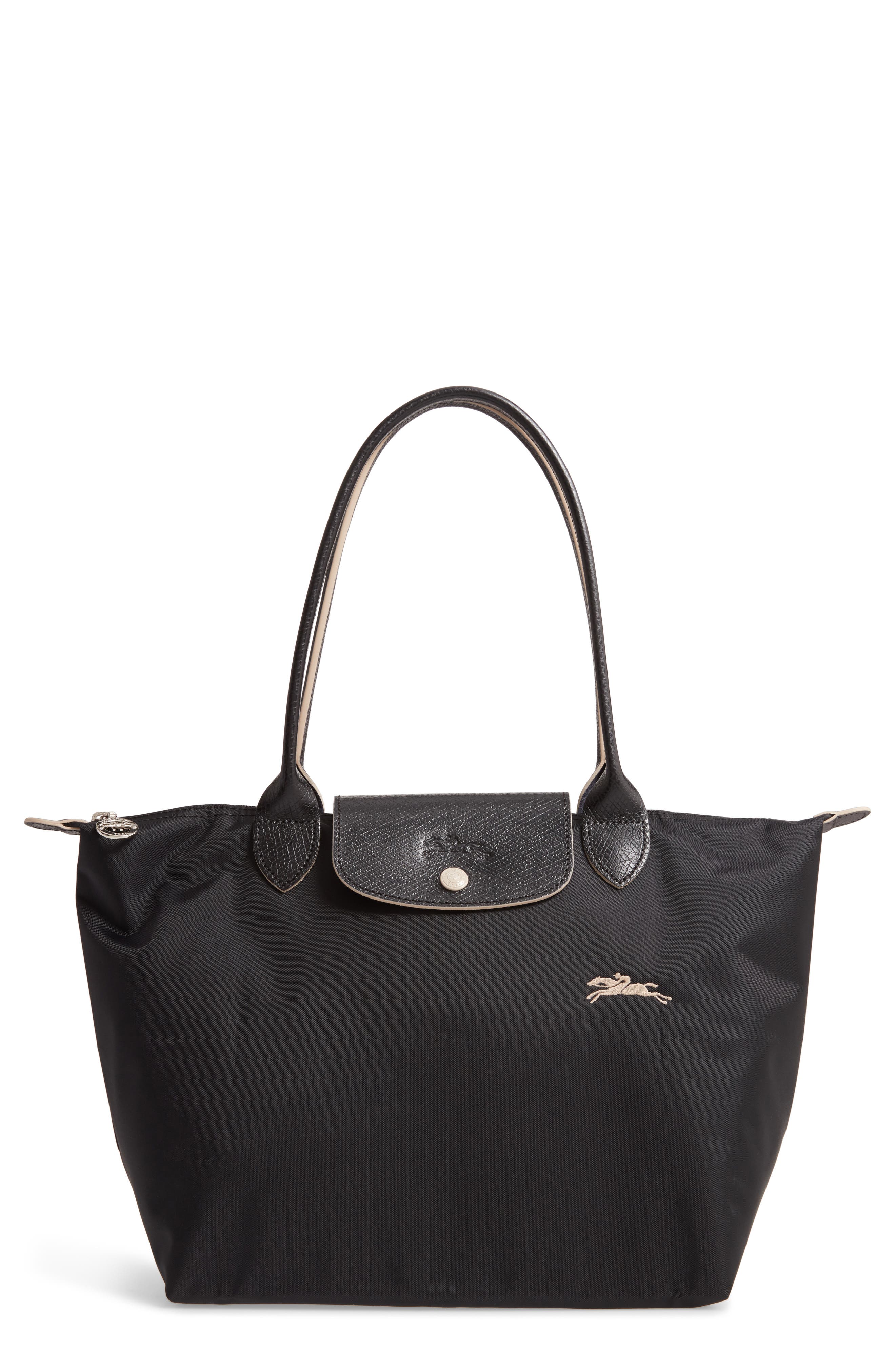 Medium Le Pliage Club Shoulder Tote, Main, color, BLACK