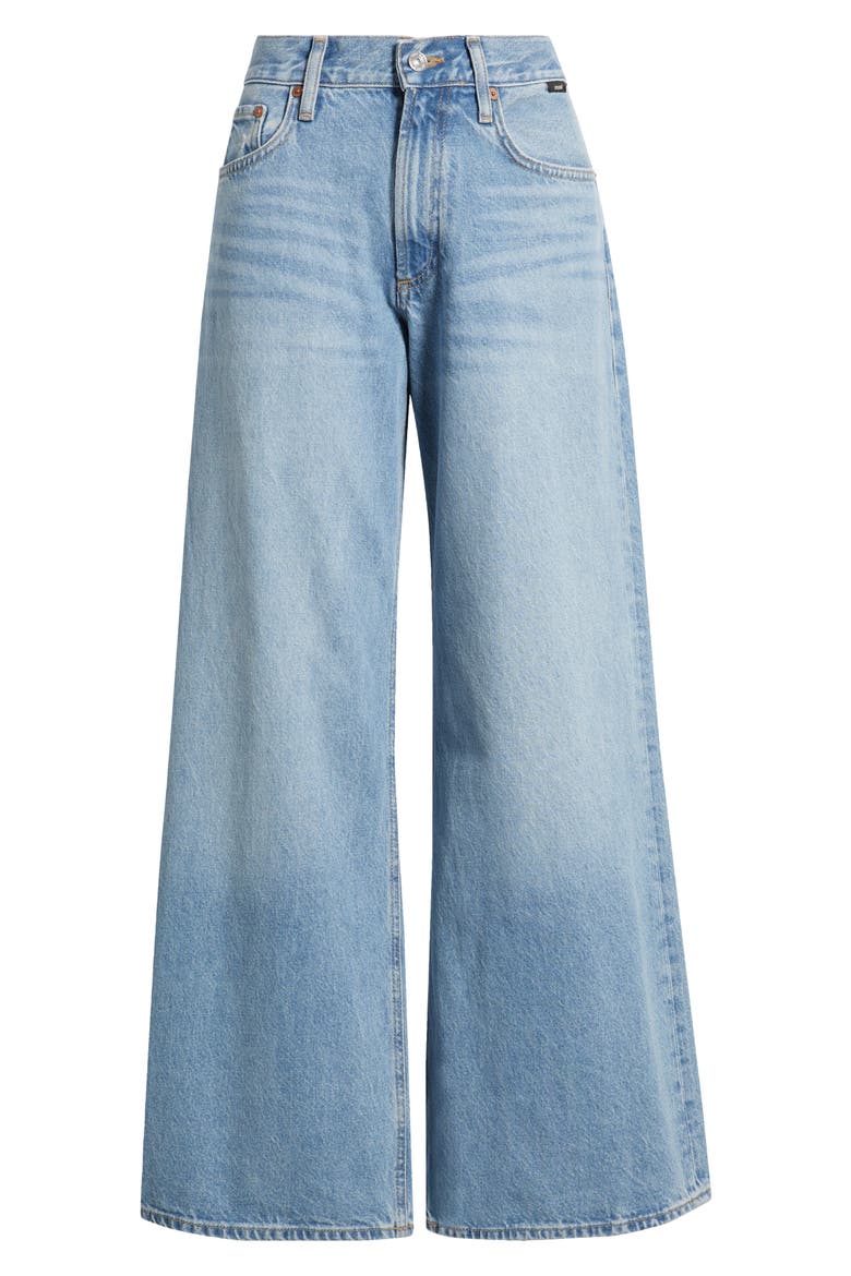 Sandy Low Waist Wide Leg Jeans, Alternate, color, MID USED CLASSIC DENIM