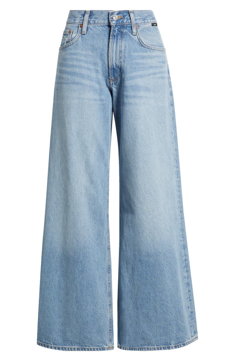 Mavi Jeans Sandy High Waist Wide Leg Jeans, Alternate, color, Mid Used Classic Denim