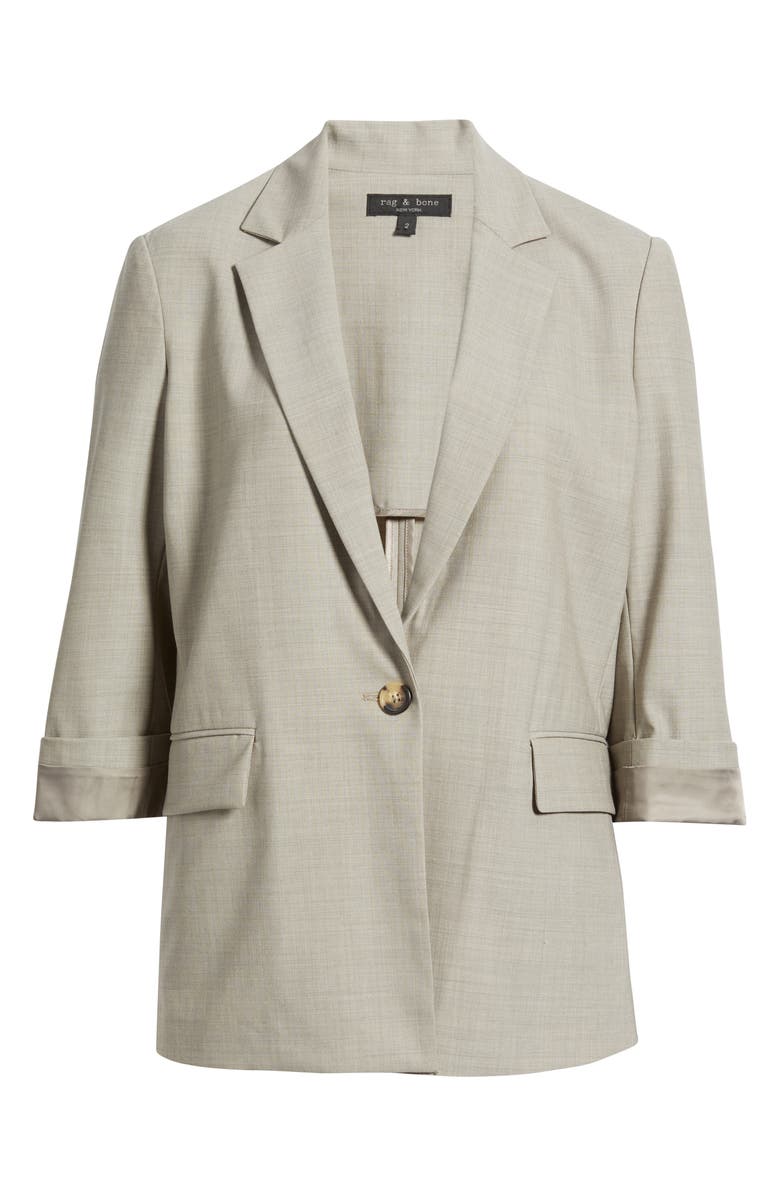 rag & bone Jennie Wool Blend Blazer, Alternate, color, Light Taupe