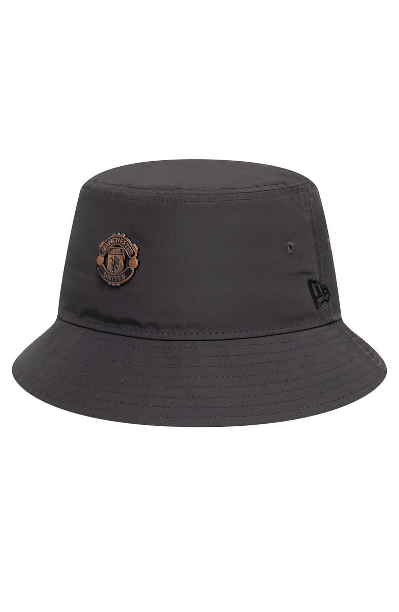 New Era Men's New Era Gray Manchester United Bronze Bucket Hat, Main, color,