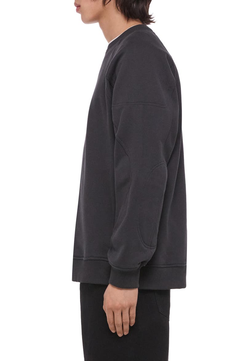 Patch Moto Crewneck Sweatshirt, Alternate, color, VINTAGE BLACK