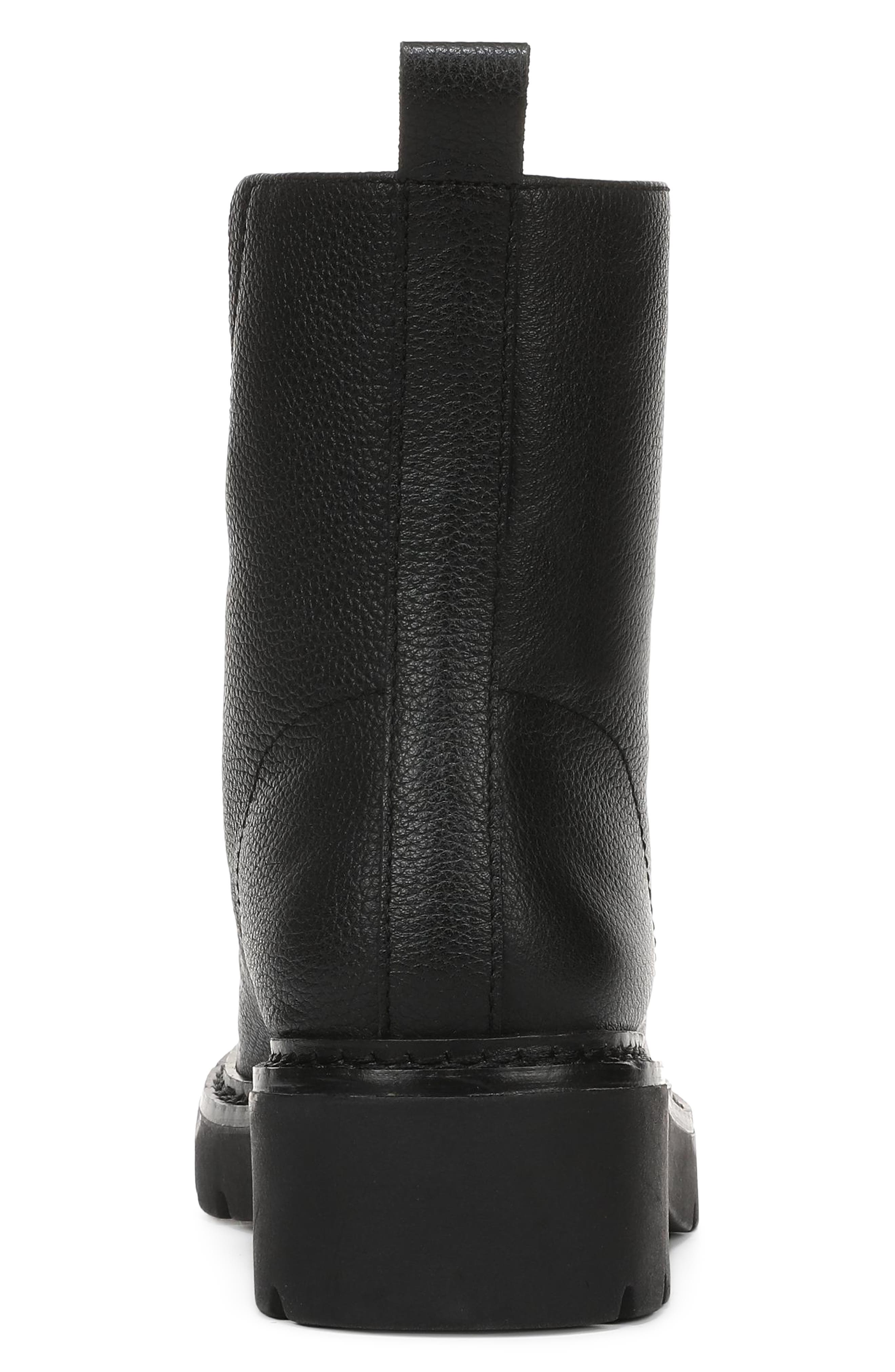 Delilah Leather Short Boot, Alternate, color, BLACK