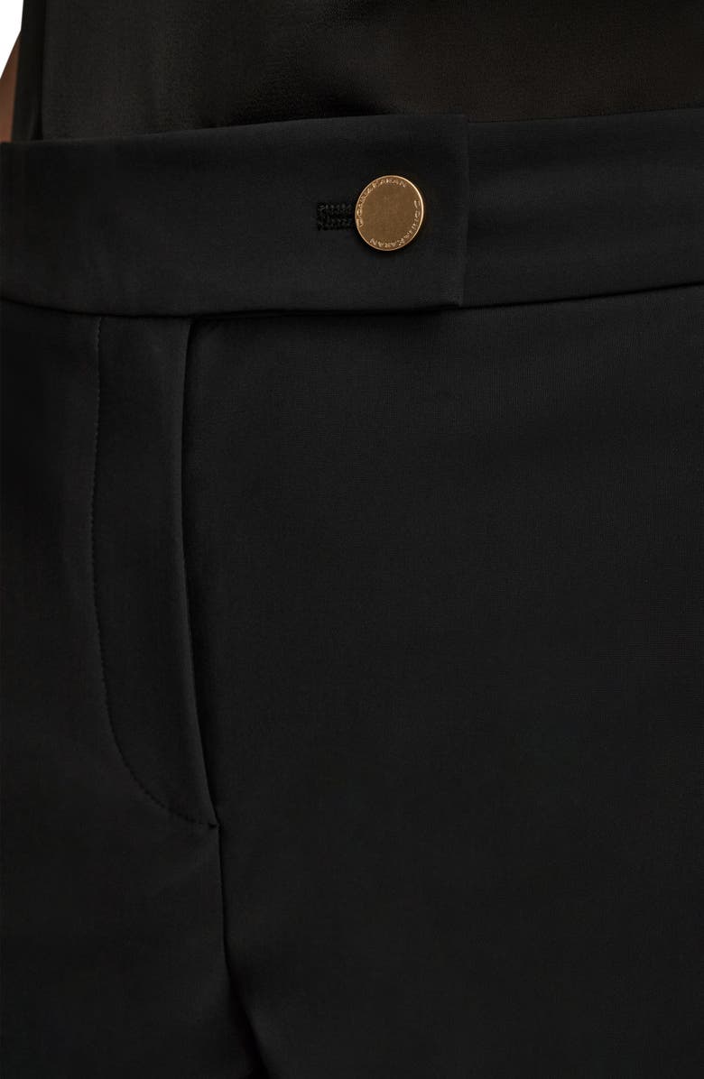 Donna Karan New York Side Button Flat Front Ankle Pants, Alternate, color, Black