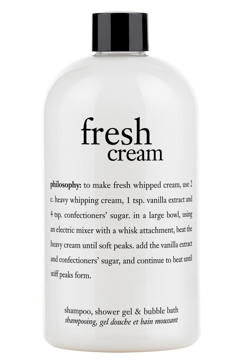 fresh cream shampoo, shower gel & bubble bath, Main, color, NO COLOR