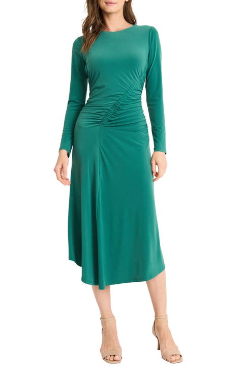 Asymmetric Long Sleeve Dress