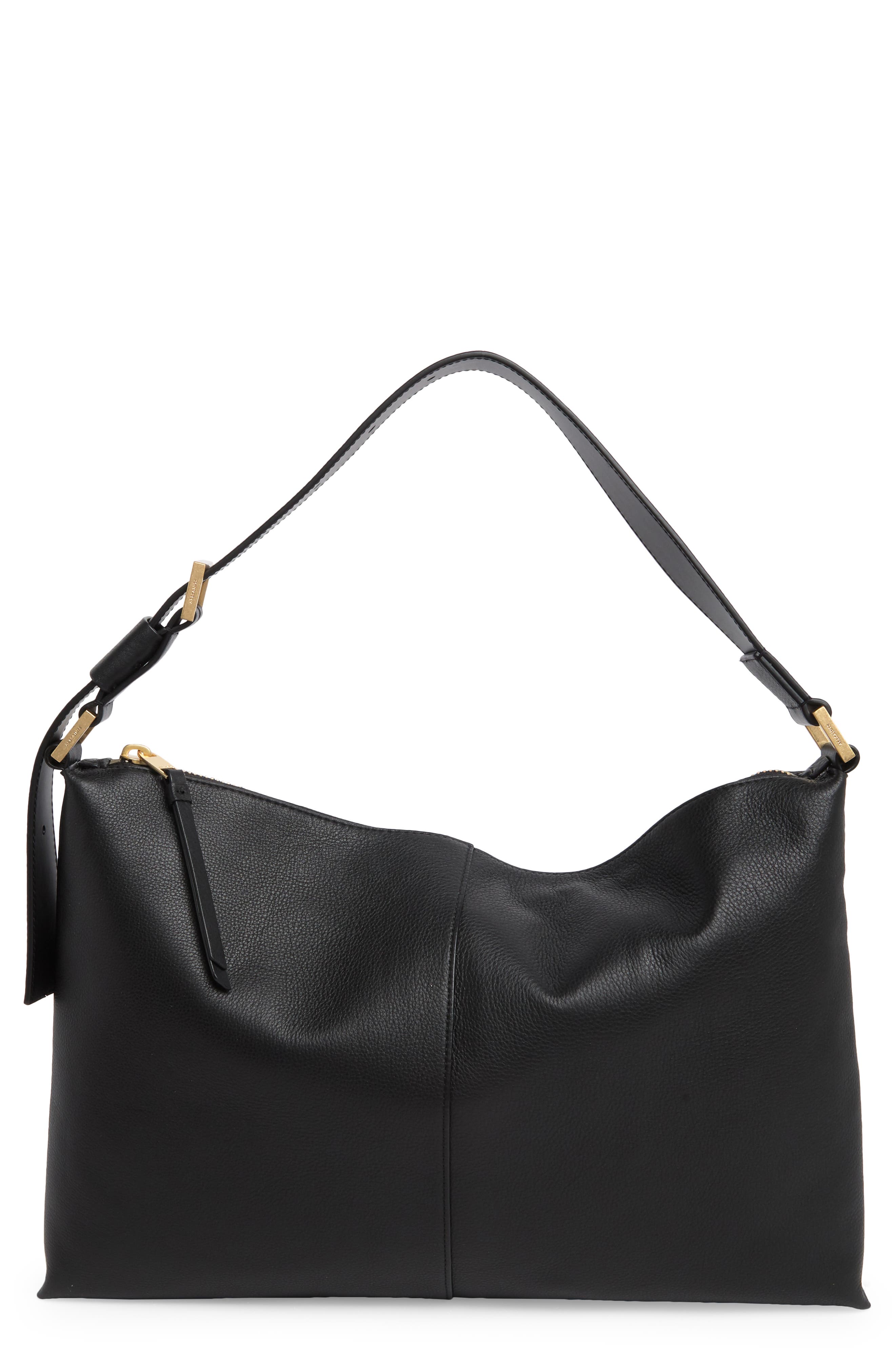 AllSaints Edbury Leather Shoulder Bag, Main, color, 