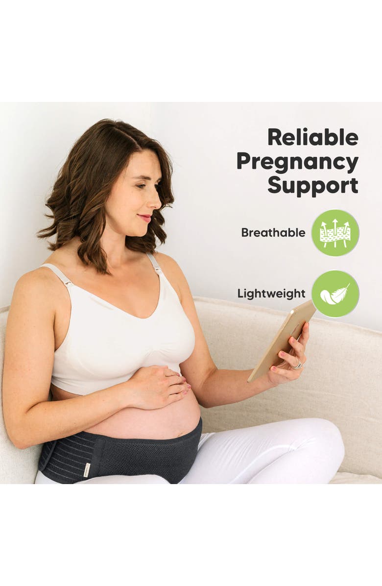 KeaBabies 2-Pack Ease Maternity Support Belt, Alternate, color, Black/ Ivory