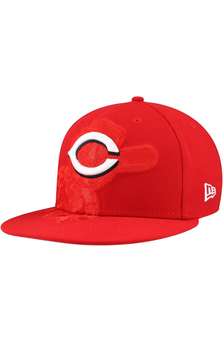 New Era Men's New Era Red Cincinnati Reds Shadow Logo 59FIFTY Fitted Hat, Main, color, Red