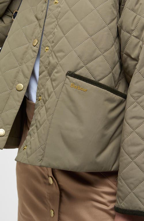 Barbour Anise Quilted Jacket In Dusky Green/ancient