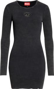 DIESEL® M-Anchorage Long Sleeve Body-Con Minidress