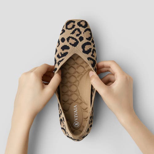 Vivaia Lightweight Square-toe V-cut Flats In Brown