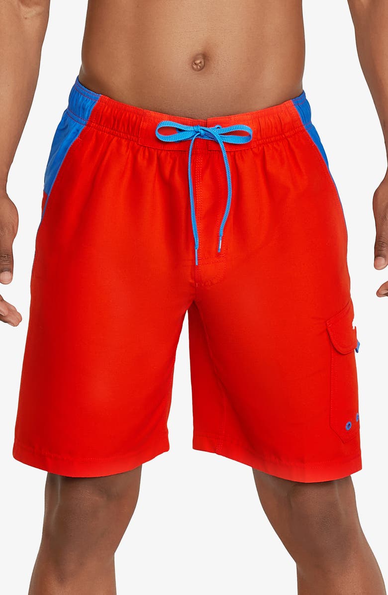 Speedo<sup>®</sup> Marina Sport Volley Swim Trunks, Main, color, Spicy Orange
