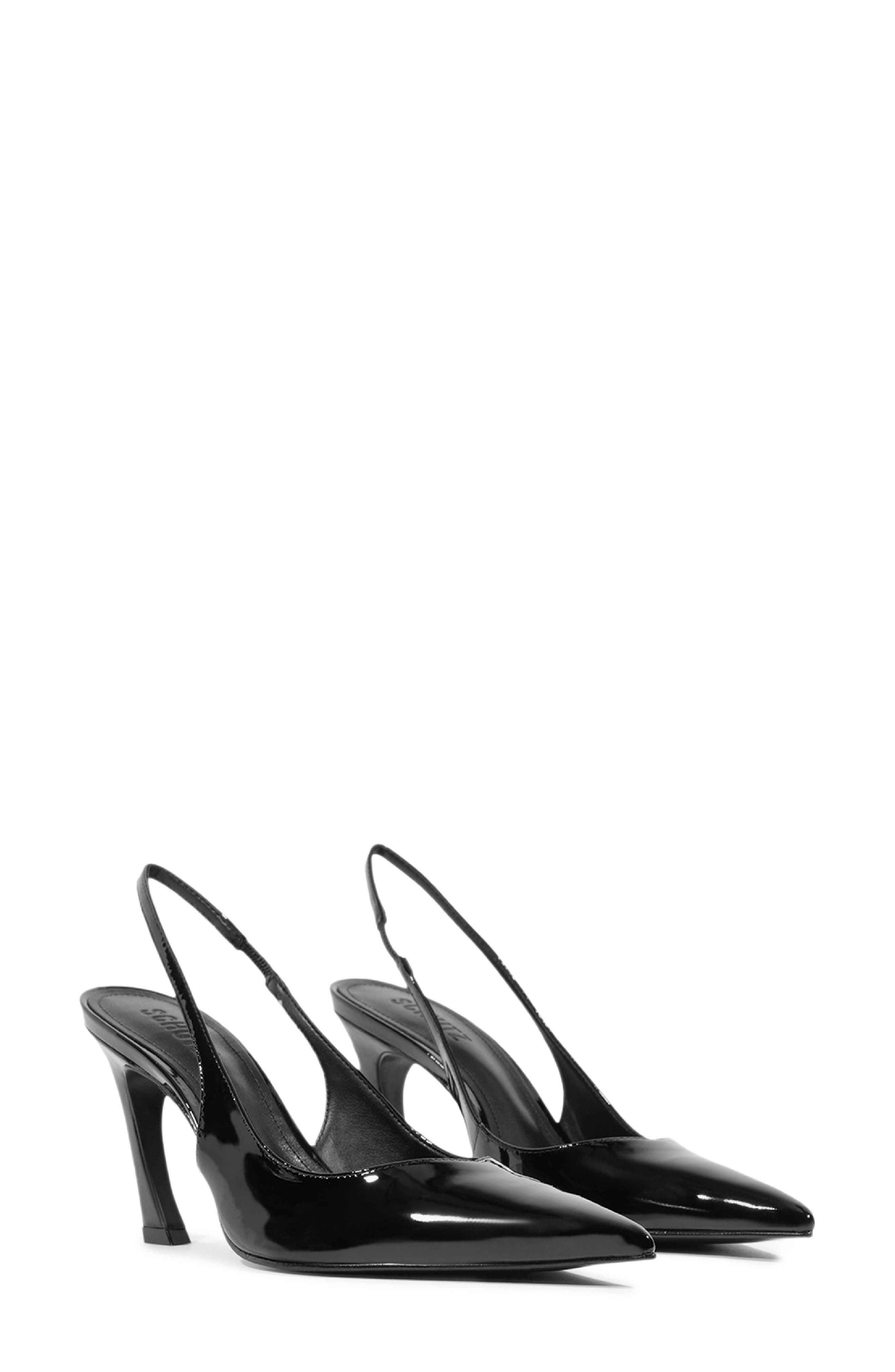 Schutz Lexi Pointed Toe Slingback Pump, Alternate, color, Black