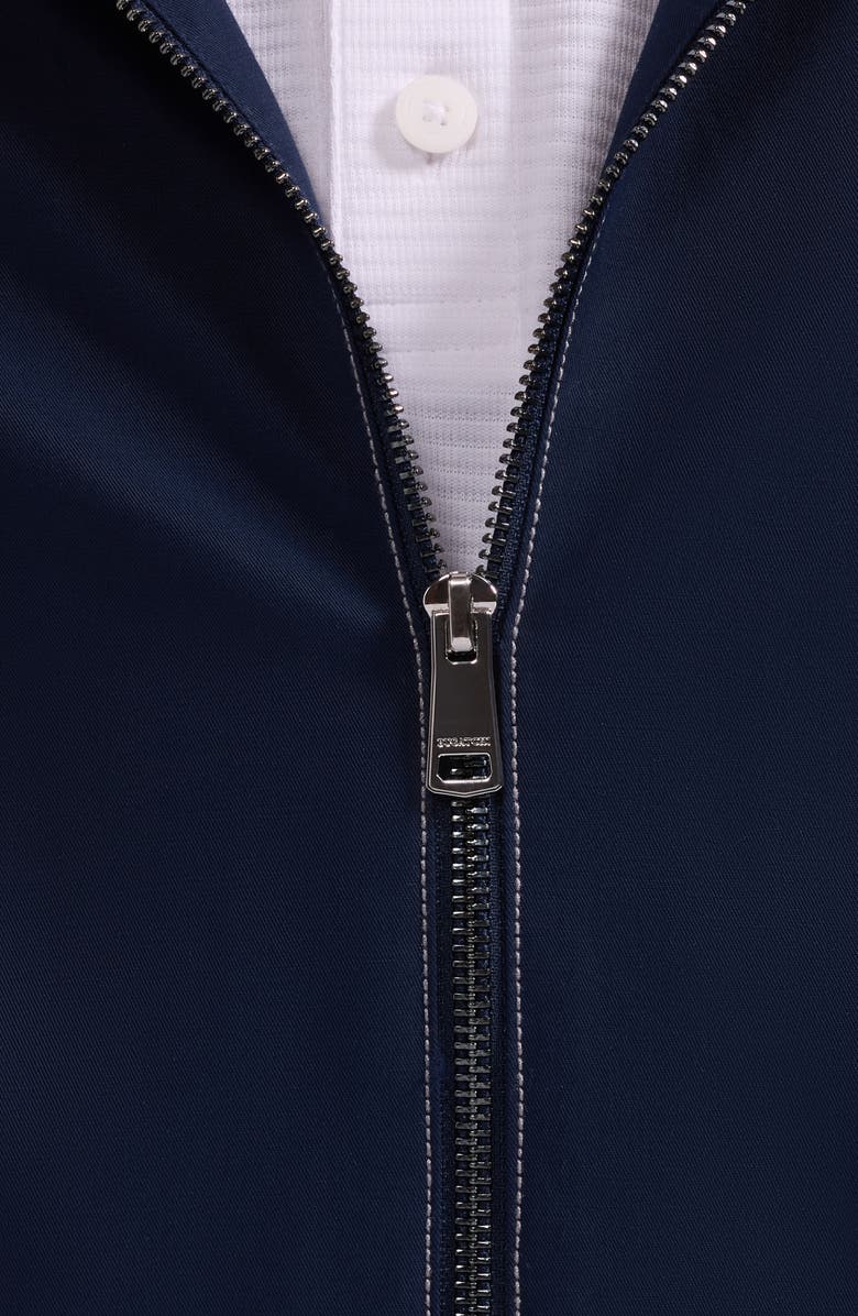 Bugatchi Hooded Jacket, Alternate, color, Navy