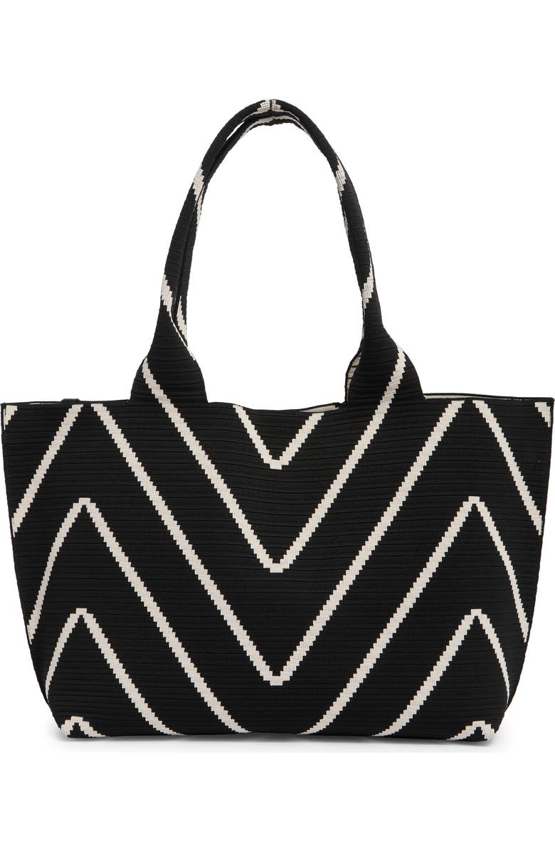 BCBG Chevron Stripe Woven Tote Bag, Main, color,
