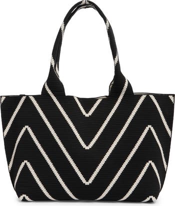 BCBG Chevron Stripe Woven Tote Bag | Nordstromrack