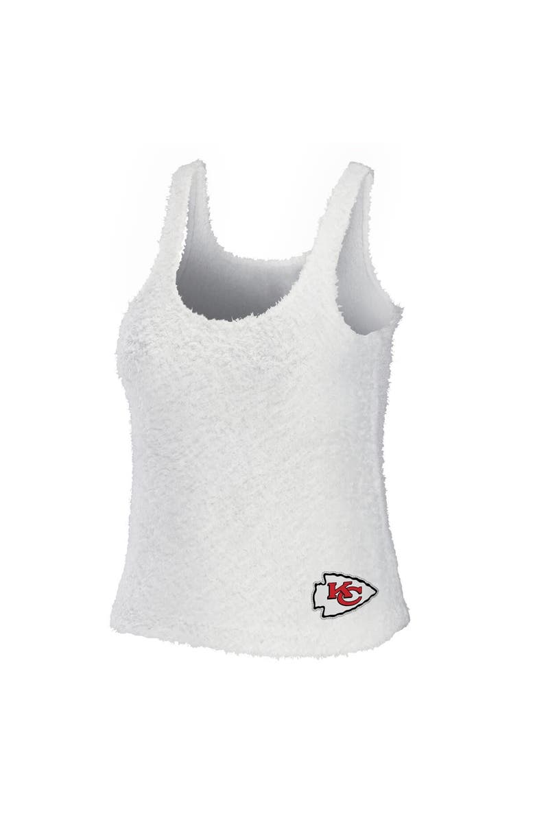 WEAR by Erin Andrews Women's WEAR by Erin Andrews Cream Kansas City Chiefs Cozy Scoop Neck Tank Top & Pants Sleep Set, Alternate, color, Cream