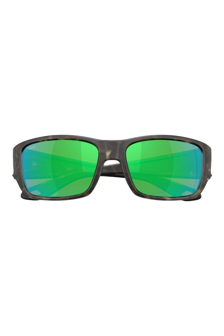 Schoolie 56mm Polarized Rectangular Sunglasses, Alternate, color, MATTE WETLANDS / GREEN 580P