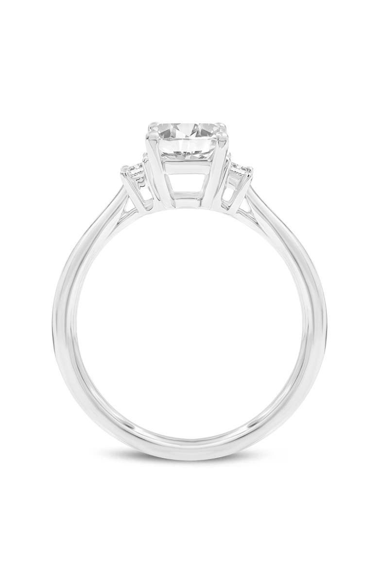 LuvMyJewelry Seraphine 14K White Gold Emerald Cut Lab Grown Diamond 3 Stone Engagement Ring - 1.75 ctw, Alternate, color, 14K White Gold