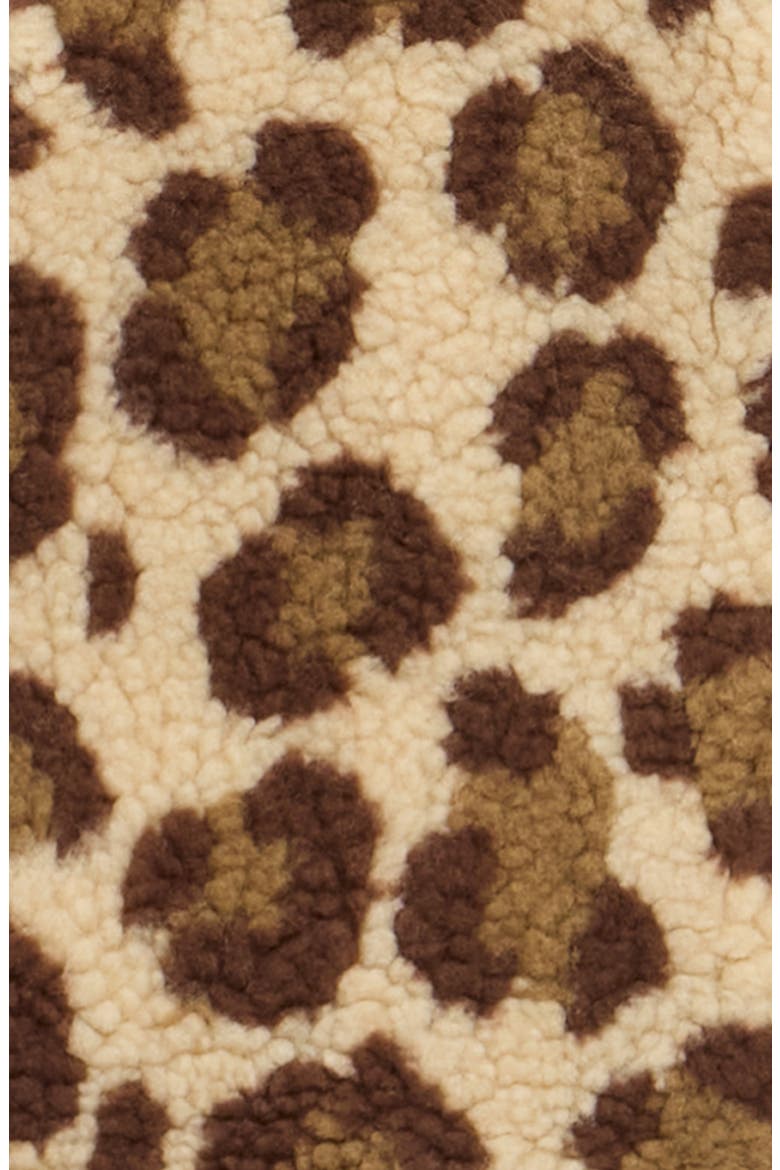 Kids' Leopard Print Textured Fleece Vest, Alternate, color, LEOPARD