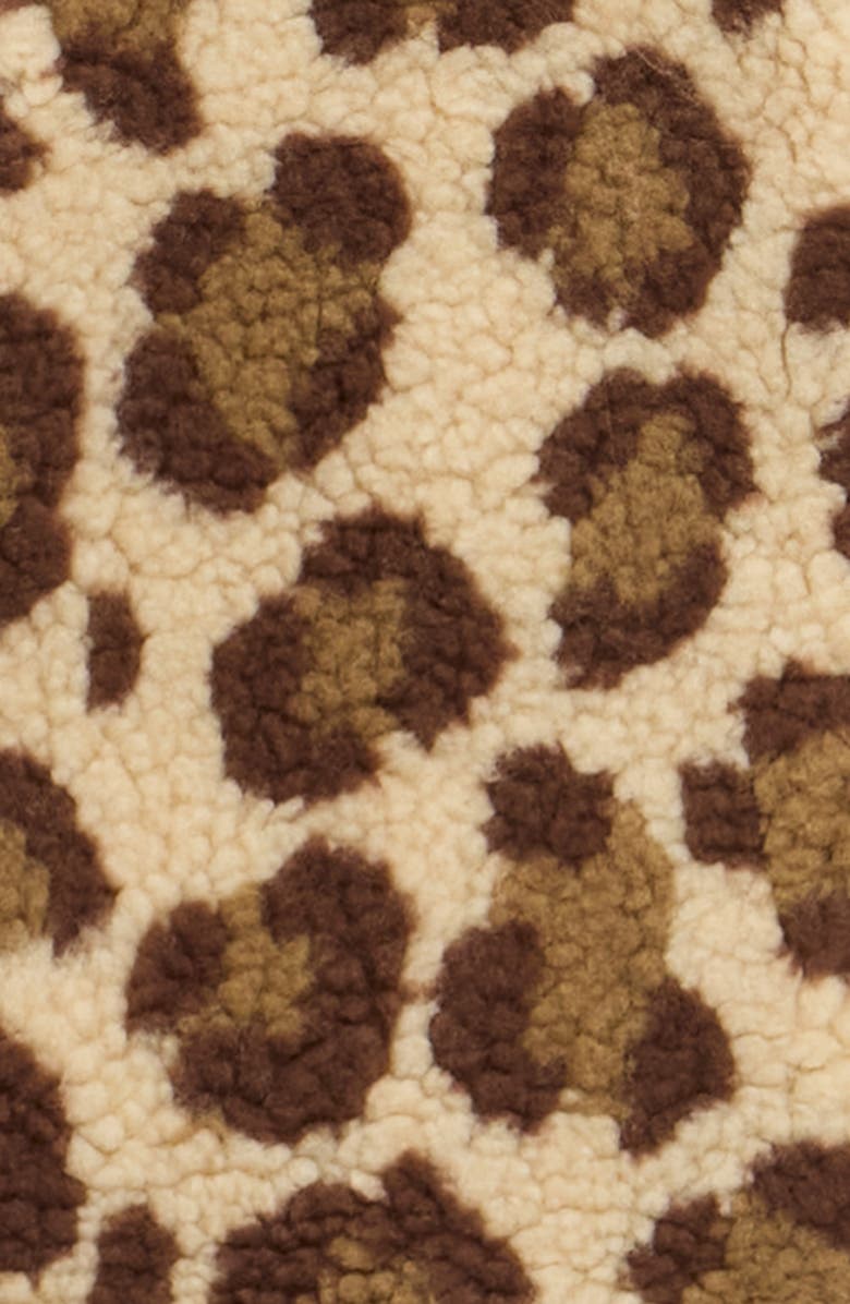 Mini Boden Kids' Leopard Print Textured Fleece Vest, Alternate, color, Leopard