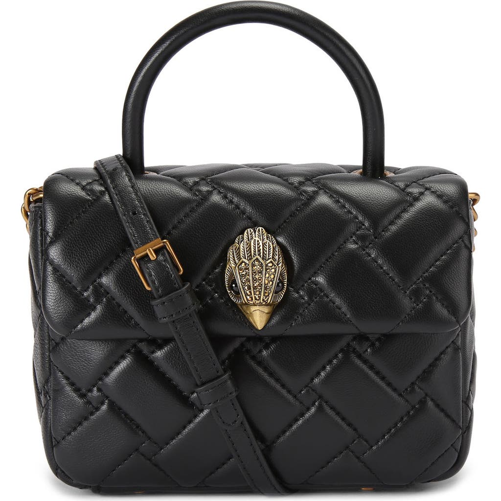 Kurt Geiger London Mini Kensington Quilted Leather Top Handle Bag