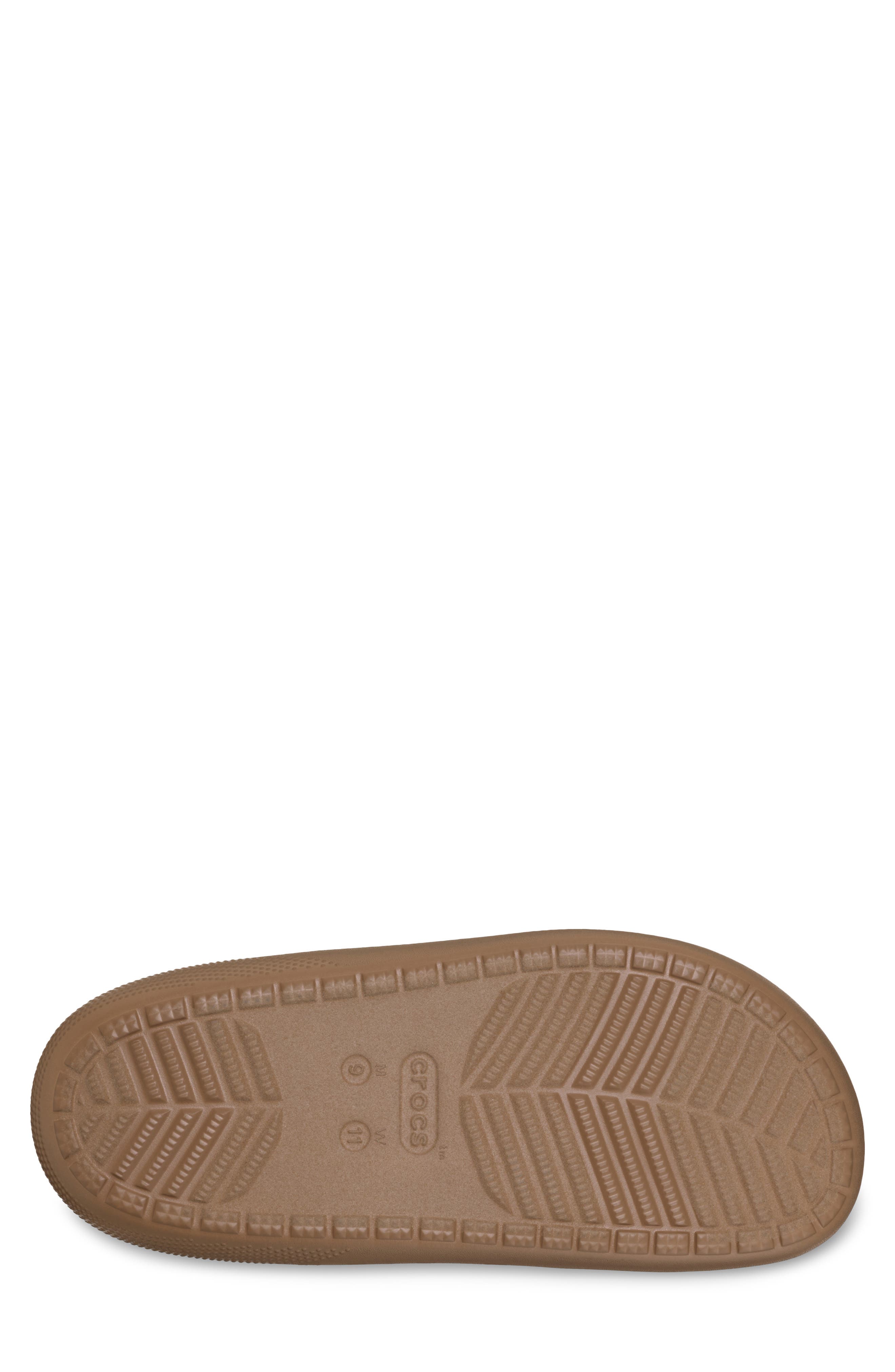 CROCS Classic Vegan Suede Quilted Slip On Shoe, Alternate, color, Milk Chocolate