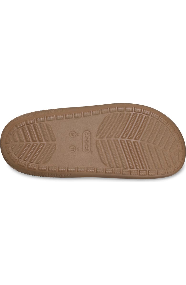 CROCS Classic Vegan Suede Quilted Slip On Shoe, Alternate, color, Milk Chocolate