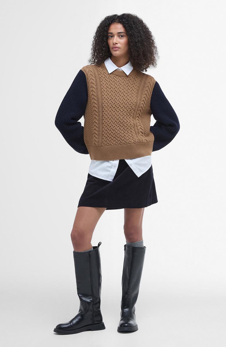 Barbour Ester Colorblock Wool & Cashmere Blend Sweater, Alternate, color, 