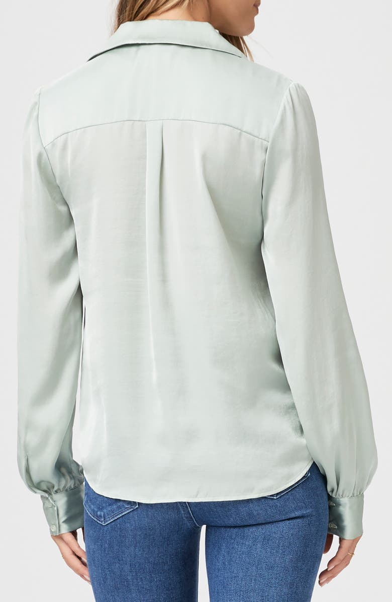 PAIGE Capriana Satin Shirt, Alternate, color,