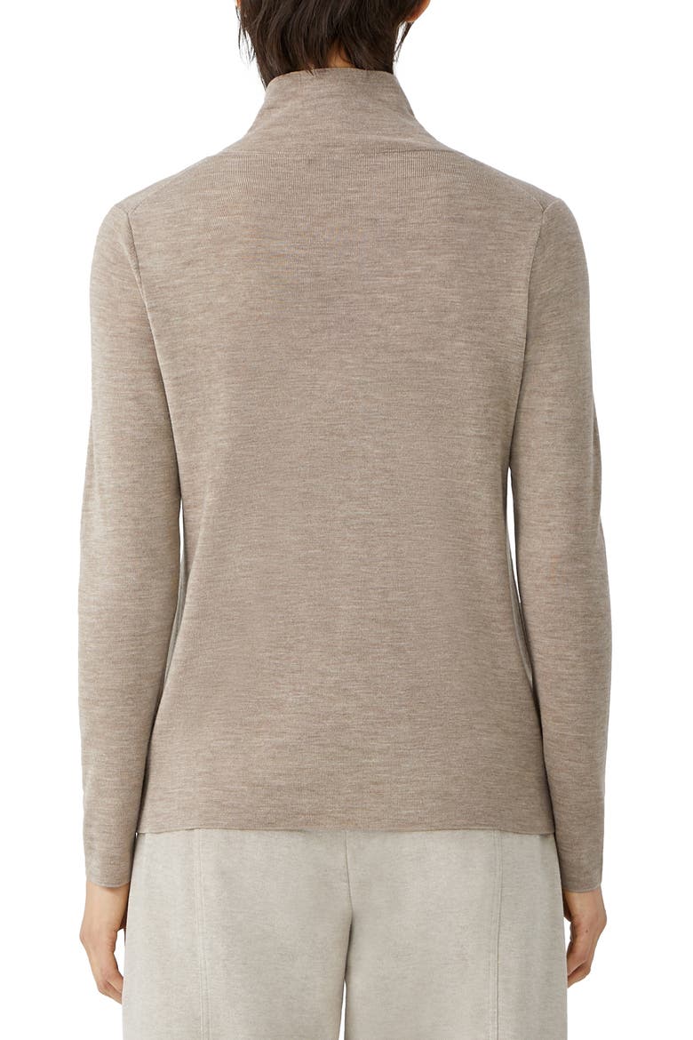 Scrunch Neck Merino Wool Top, Alternate, color, BARLY