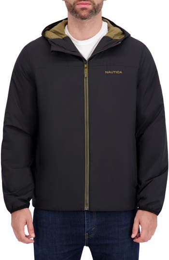 Nautica Transitional Hooded Zip Jacket In Blue