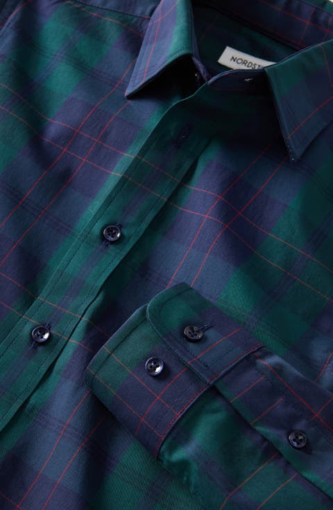 Kids' Patterned Stretch Dress Shirt