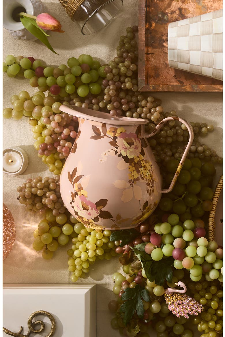 Wild Rose Mauve Enameled Steel 2-Quart Pitcher, Alternate, color, MAUVE