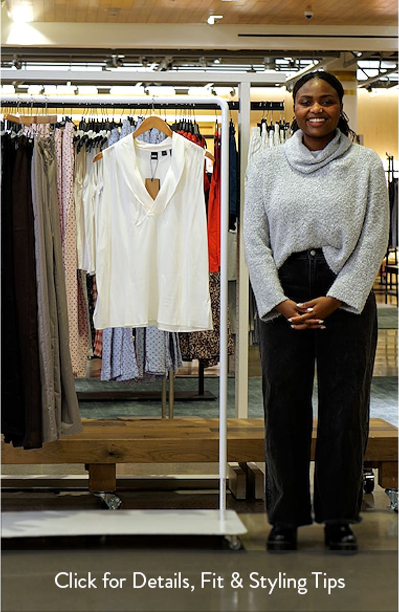 Bolaru Sleeveless Silk Shawl Collar Top, sales video thumbnail