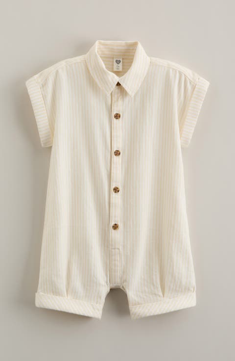 Stripe Cotton Romper (Baby)