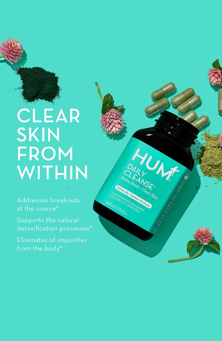 Hum Nutrition Daily Cleanse<sup>®</sup> Clear Skin and Body Detox Dietary Supplement, Alternate, color,