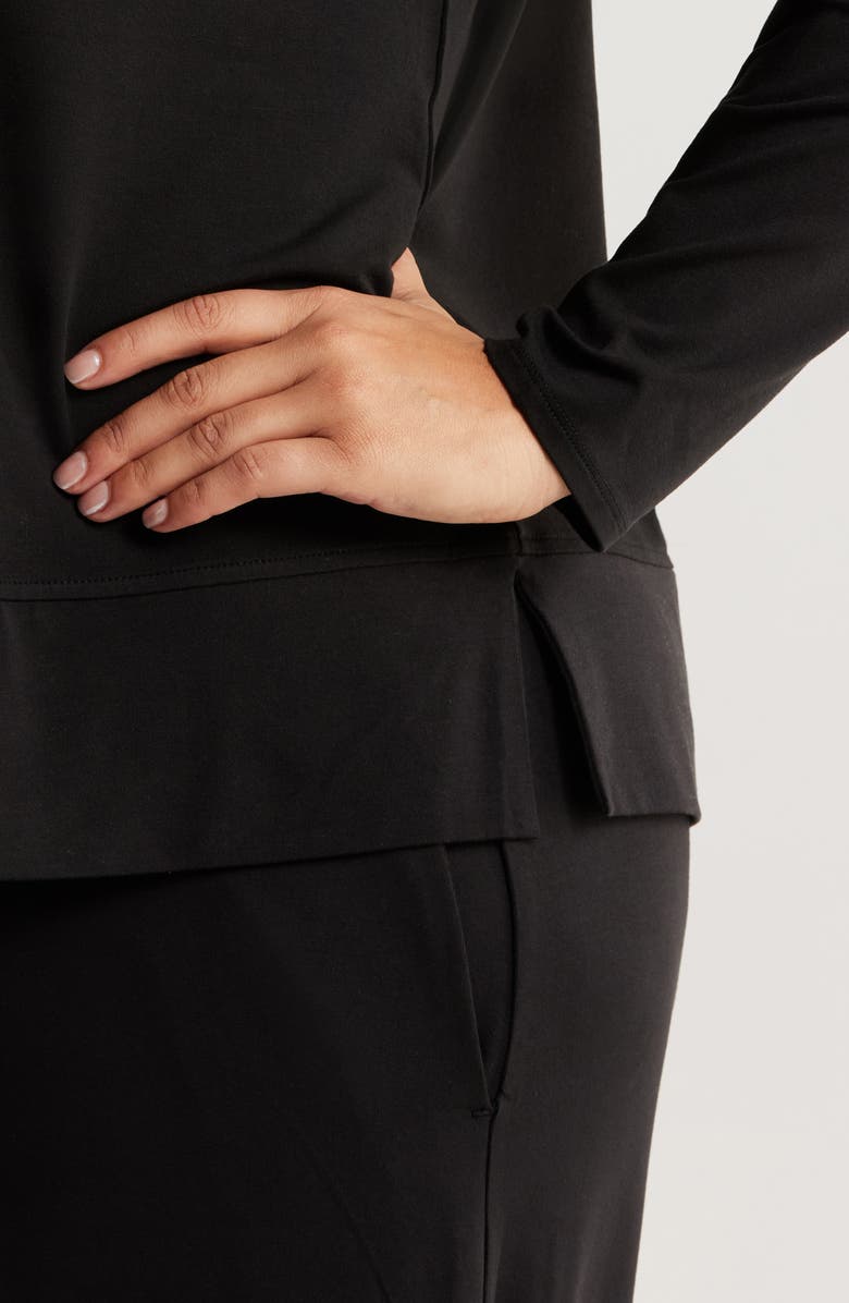 Eileen Fisher Boxy Long Sleeve V-Neck Top, Alternate, color, 