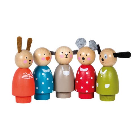 Assorted Wooden Characters  Playhouse The Big Family