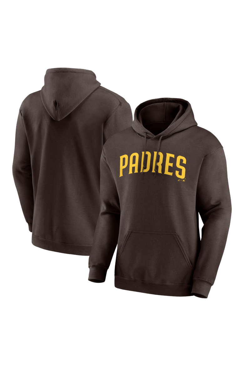 Men's Logo Athletic Brown San Diego Padres Wordmark Hoodie, Main, color, Brown