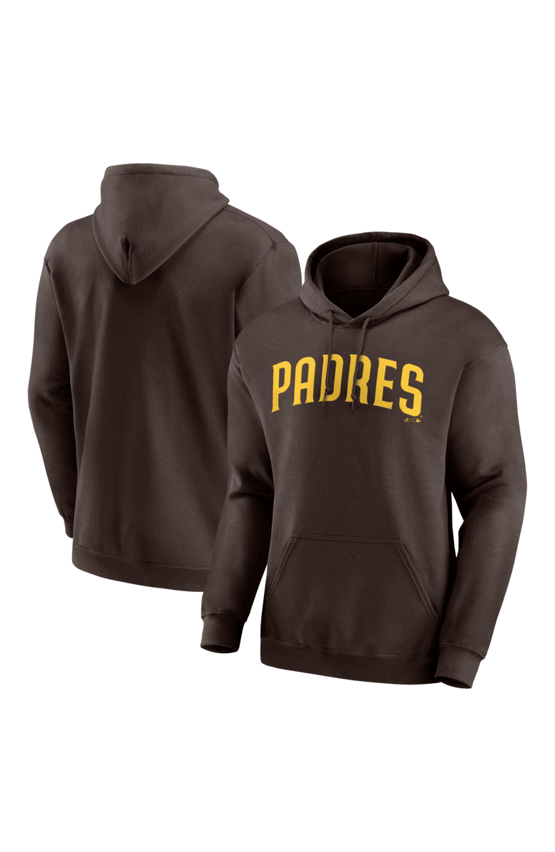 Logo Athletic Men's Logo Athletic Brown San Diego Padres Wordmark Hoodie, Main, color, Brown