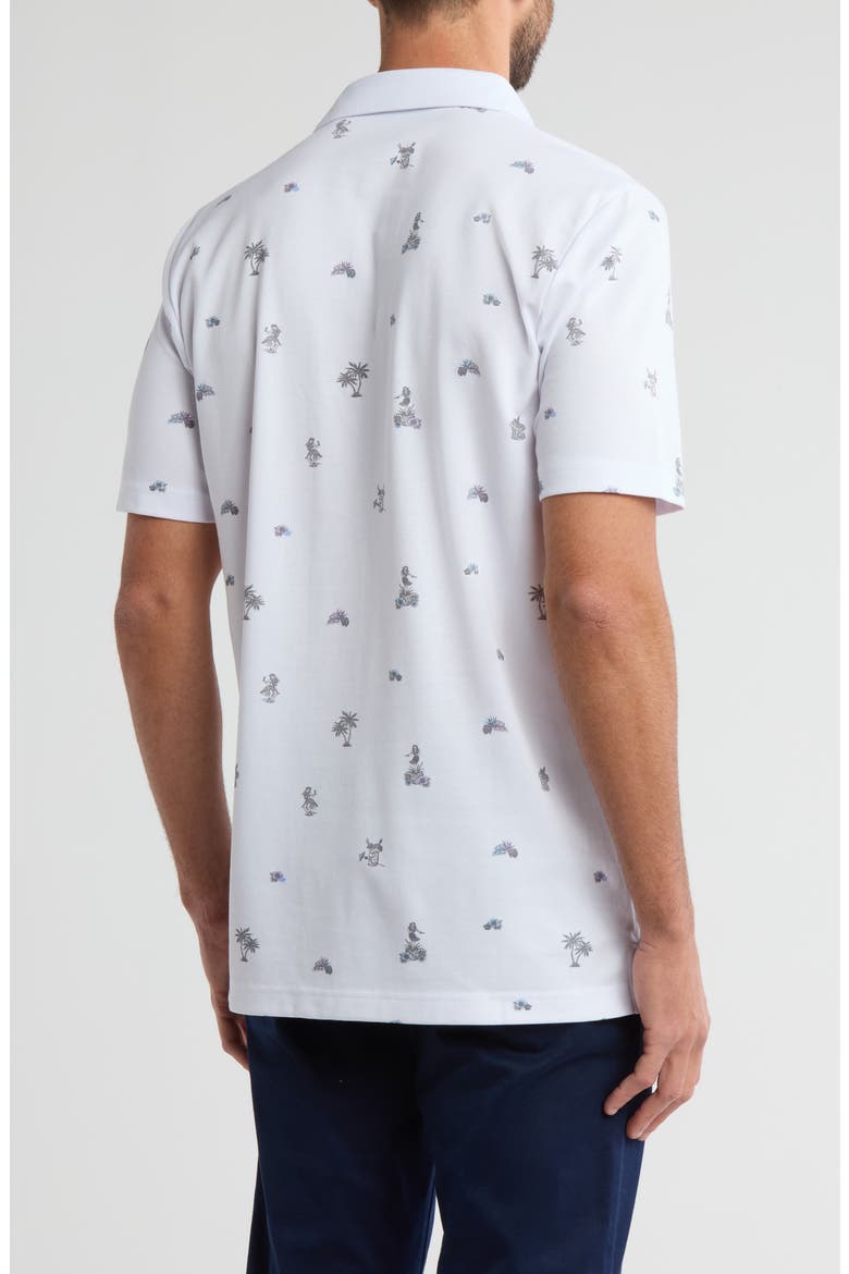 Around the Island Cotton Blend Polo, Alternate, color, WHITE