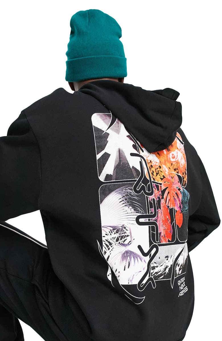 ASOS DESIGN Oversize Graphic Hoodie, Alternate, color,