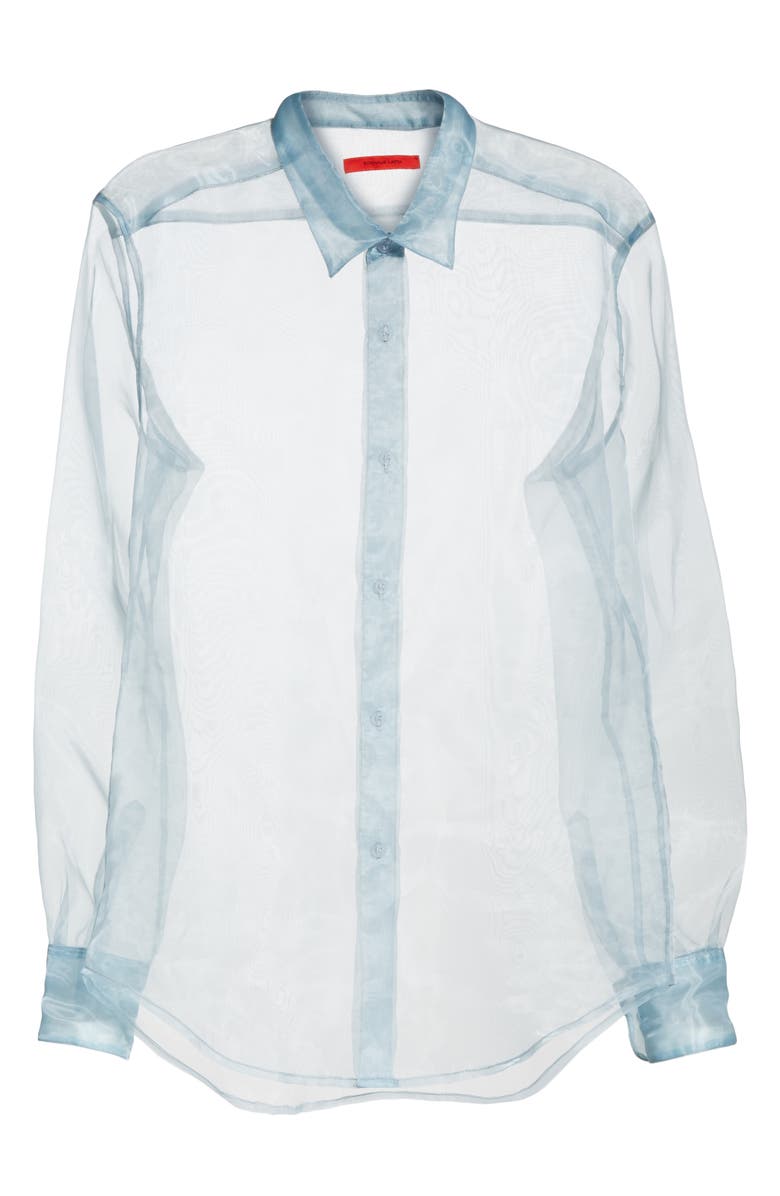 Eckhaus Latta Iridescent Sheer Organza Shirt, Alternate, color, 